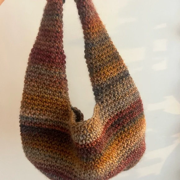 Rustic Multicolor Crochet Mini Bag - Picture 1 of 3